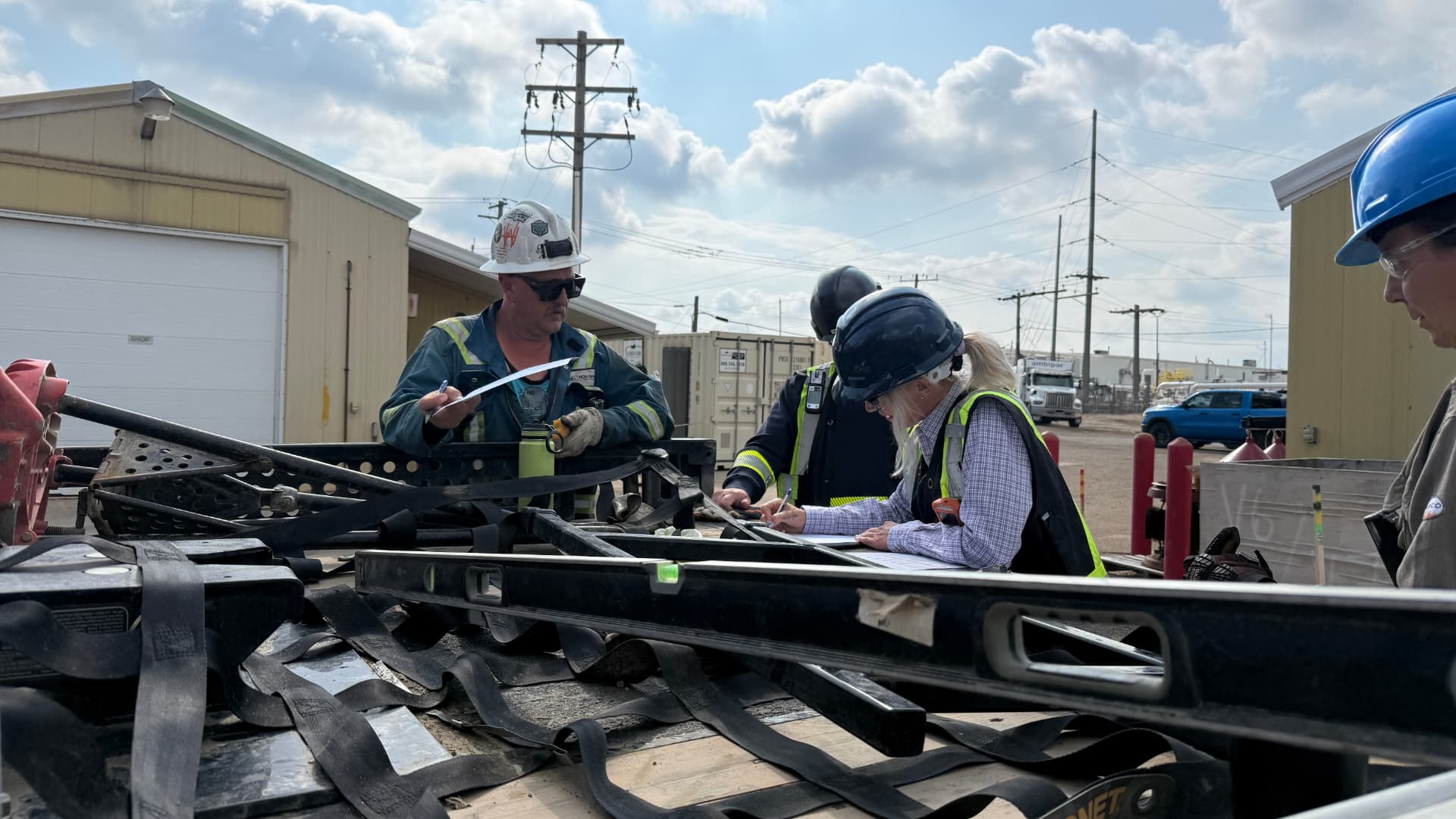TVP safety team collaborating during a field safety meeting